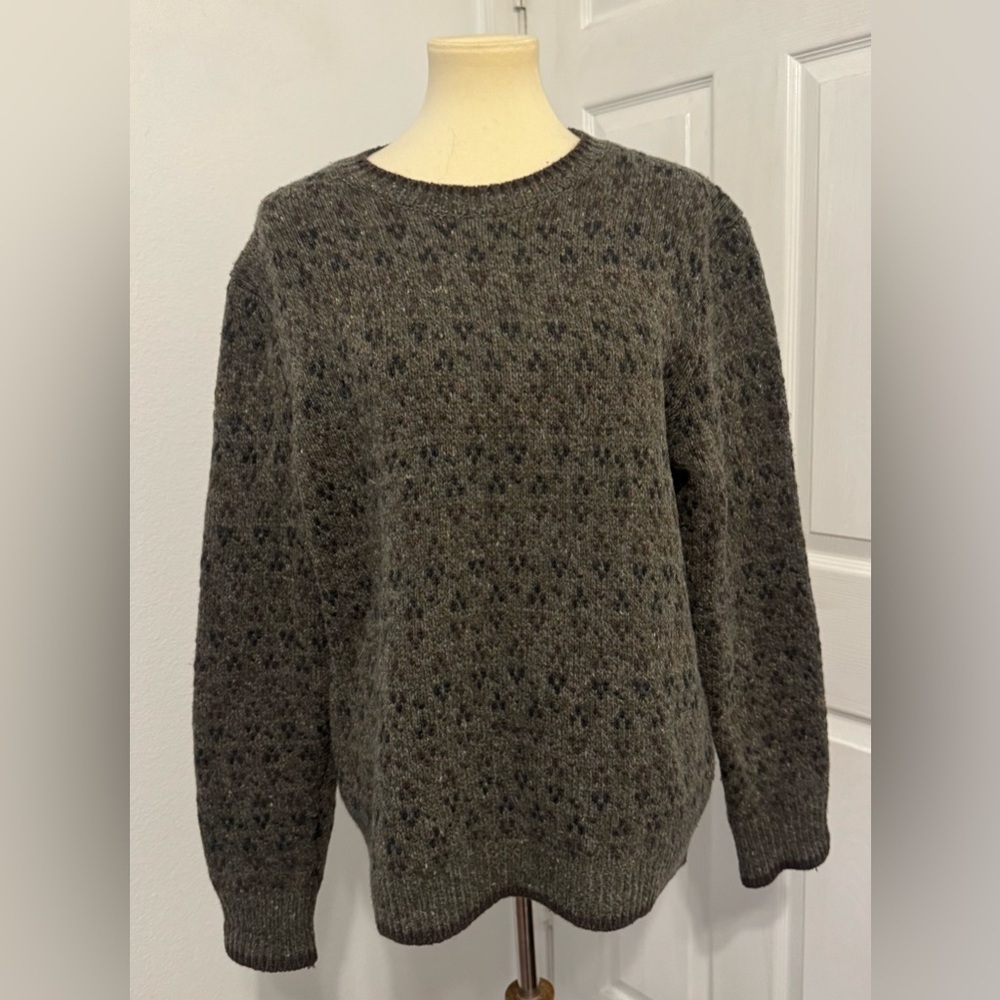 BANANA REPUBLIC BR ARCHIVES DIAMOND WOOL-BLEND SWEATER HEAVY RETRO MEDIUM